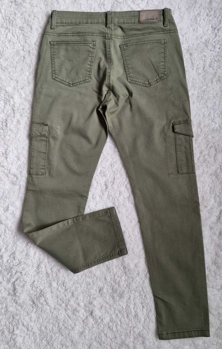 Spodnie damskie jeansowe cargo khaki CUBUS  r. S