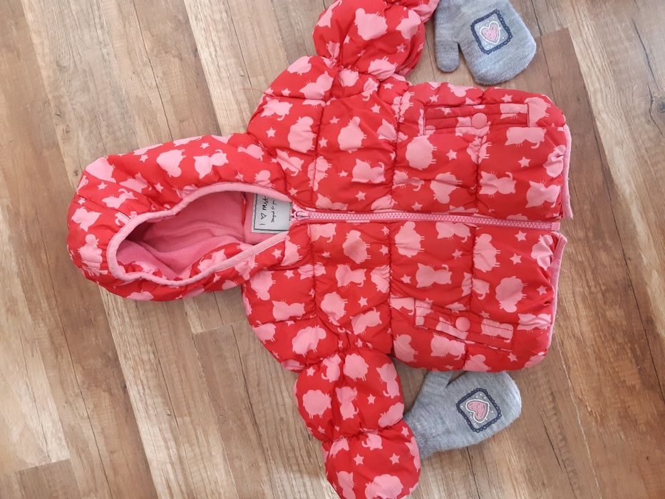 Next Kurtka zimowa 74 czerwona 6/9 msc