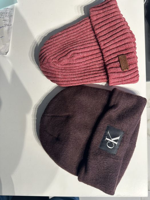 Шапочка Calvin Klein Бордовая оригинал , колекцыя