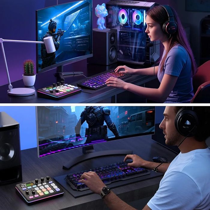 Ігровий аудіомікшер facmogu g9 з live sound card