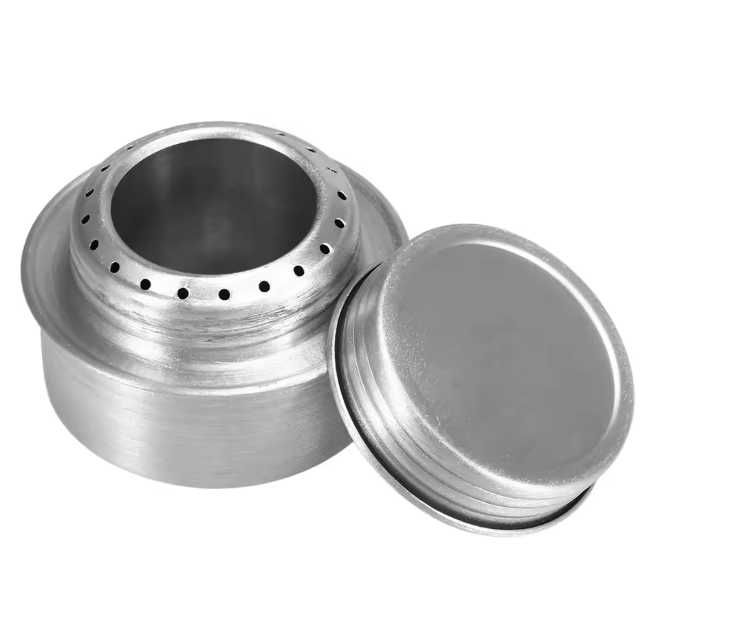 Алюминиевая спиртовая мини-горелка (2 вида).