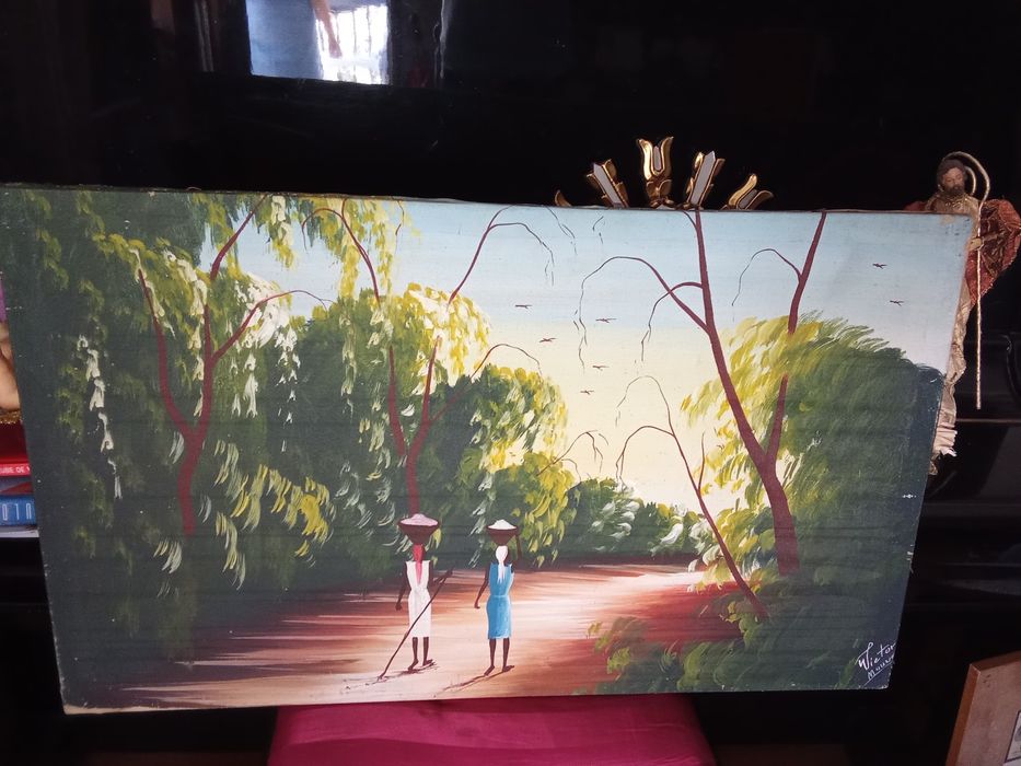 PINTURAS Africanas Em Tela. Com 4 Fotos.