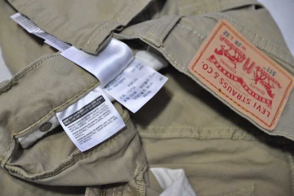 LEVIS 511 XS 76cm 28/32  męskie spodnie jeansowe slim fit  stretch s4v 501