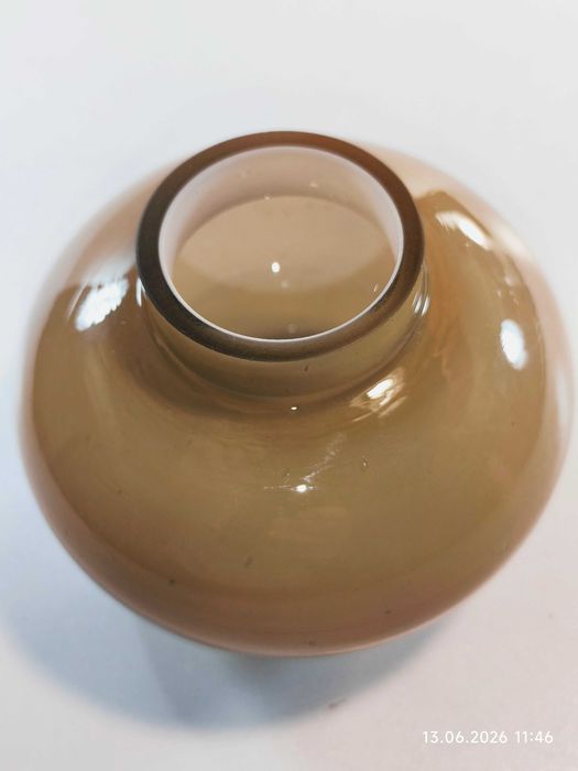 Wazon szklany jak Mały Jas szkło dwuwarstwowe PRL  wys 9cm