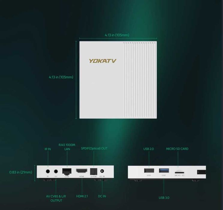 YOKA IPX2 | 4GB/32GB | Android TV | Box Nova