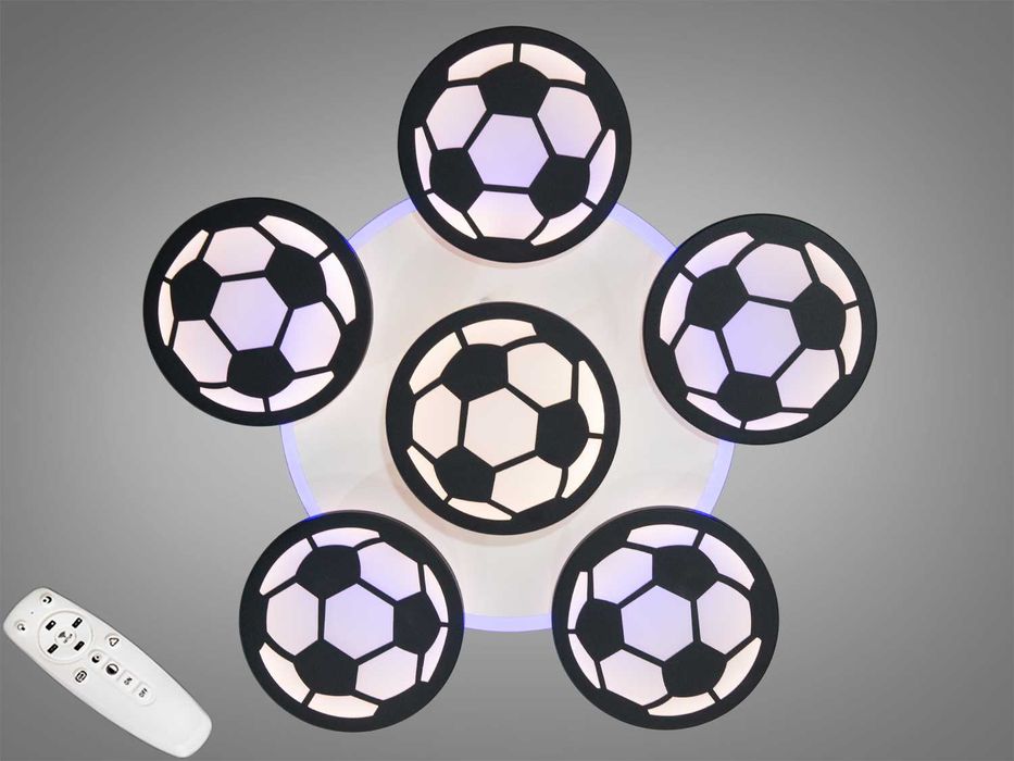 Сучасна LED люстра "футбольний м`яч", 105W, біла