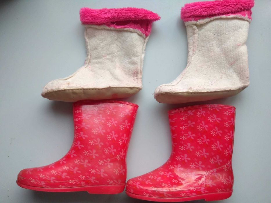 детские резиновые сапоги для девочки 29 размера с утеплением