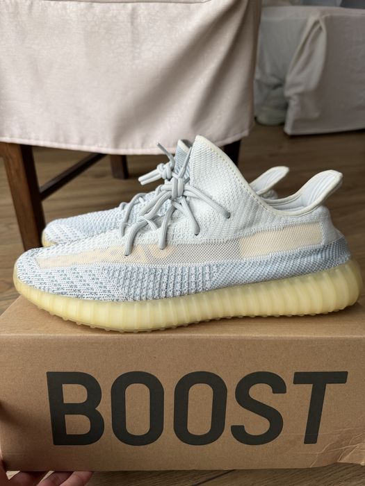 Adidas Yeezy Boost 350 V2 Cloud White buty sneakersy jasne 48 2/3