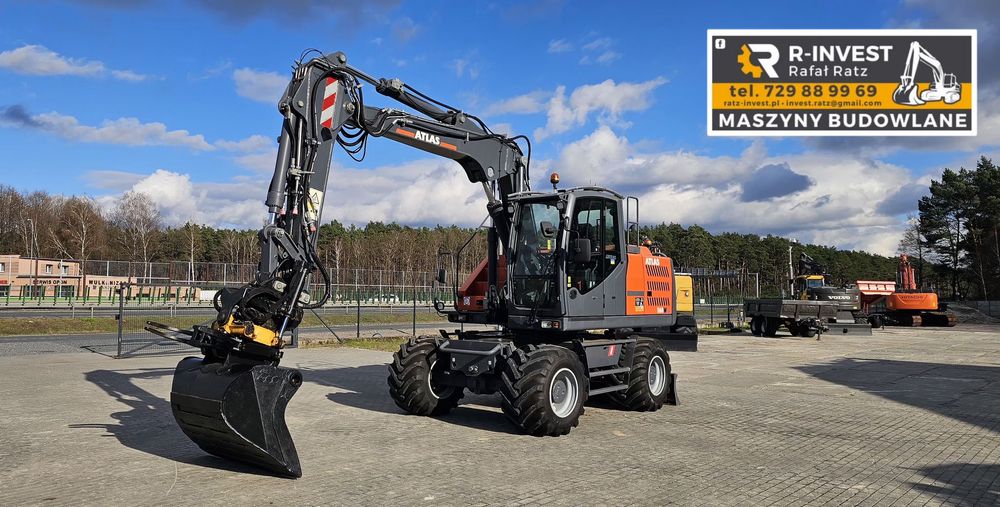 Atlas 160W 160 150W 140W Roto / Engcon szczypce centralne klima  Koparka kołowa ATLAS 160W wersja skandynawska roto / engcon szczypce
