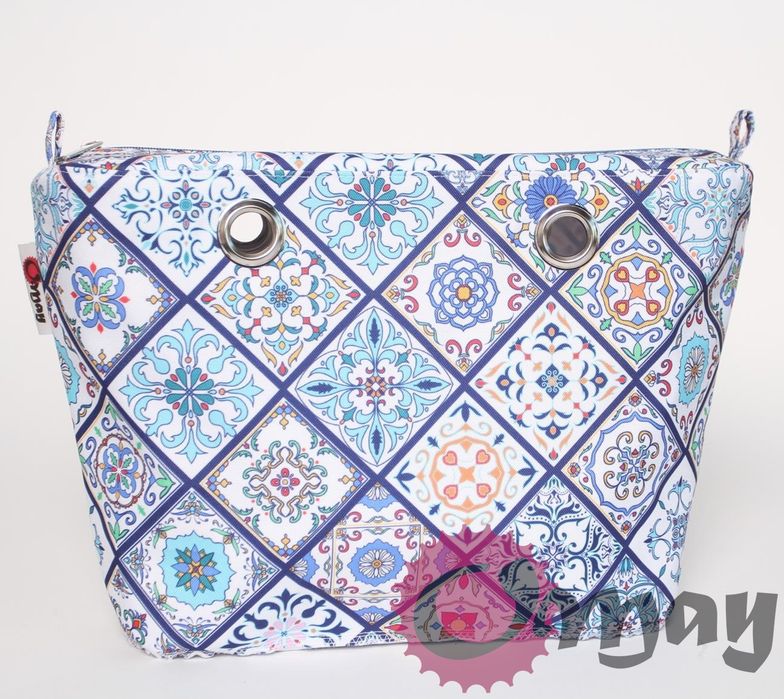 Niebieski organizer OBAG STANDARD kafelki granat 2 kieszenie VIP OMAY