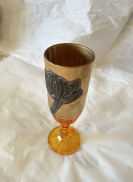 Copo decorativo amarelo