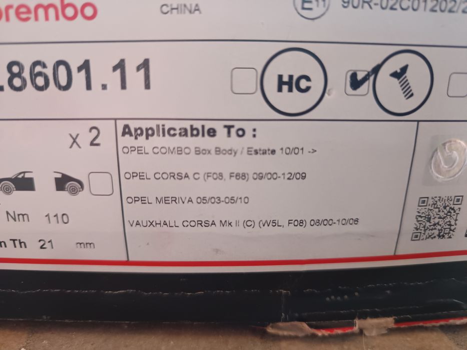 Pastilhas e discos brembo