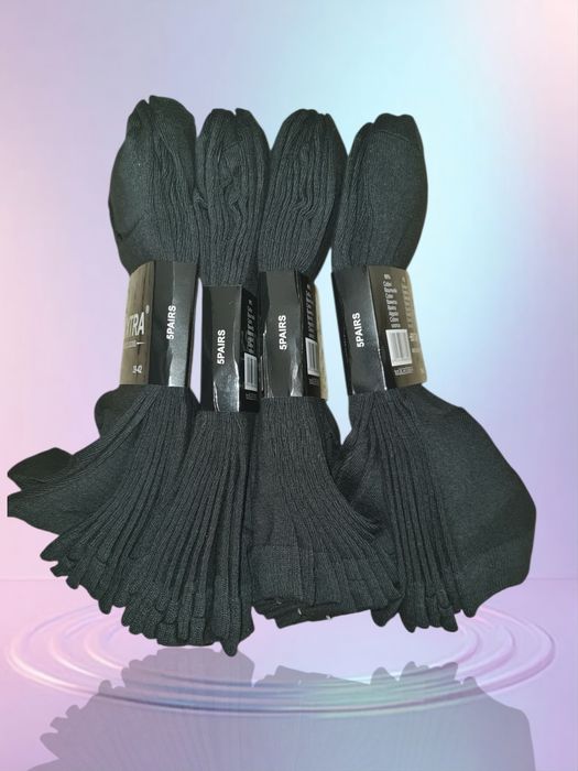 20 par skarpety skarpetki męskie czarne, rozmiar 39-42 Bixtra Men's So