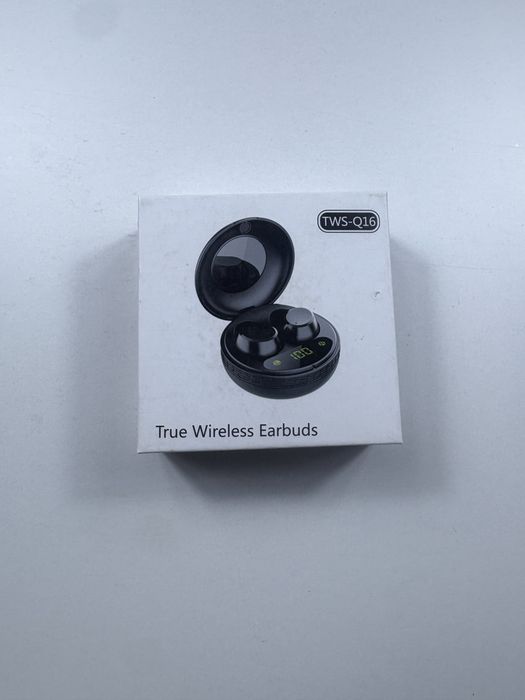 Słuchawki bezprzewodowe TWS-Q16 Bluetooth 5.3 z wyświetlaczem LED – czarne