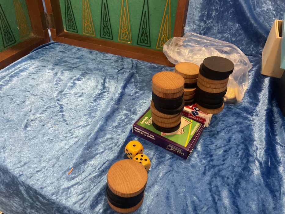 Tabuleiro xadrez duas faces com 38x32x09 cm vários jogos