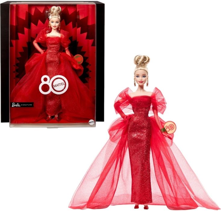 Колекційна лялька Barbie Signature Ruby Red 80-та річниця (JBJ17)