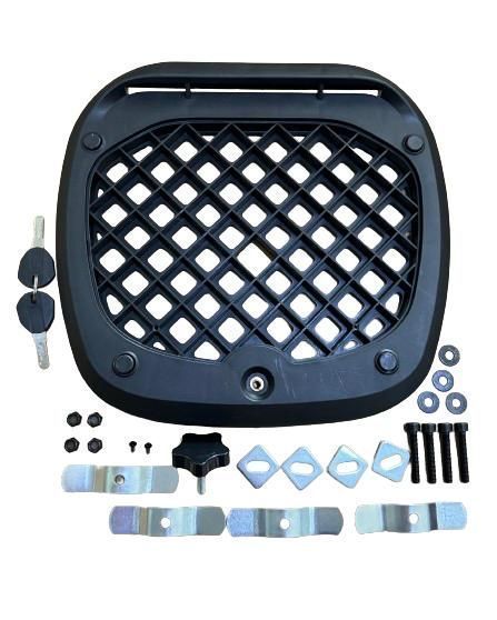 top case 45 litros em plastico abs black c/ encosto