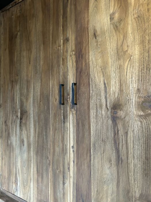 Szafa TEAK lite drewno loft rustykalna regał bufet biblioteka