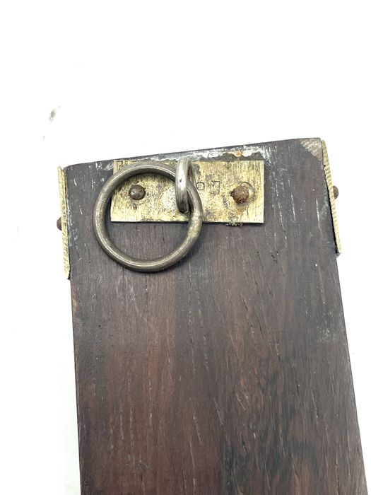 Crucifixo de parede em pau santo e prata