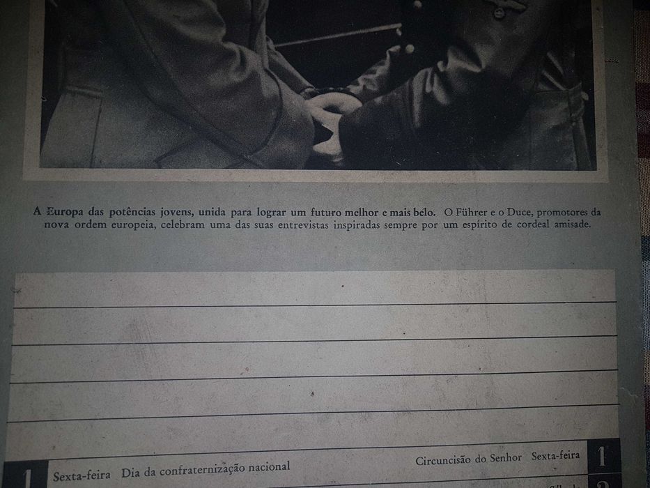 2ª Guerra Mundial Folha Calendário Foto
