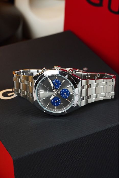 Чоловічий годинник GUARDO 012781-5 | Японський механізм Miyota | Сталь