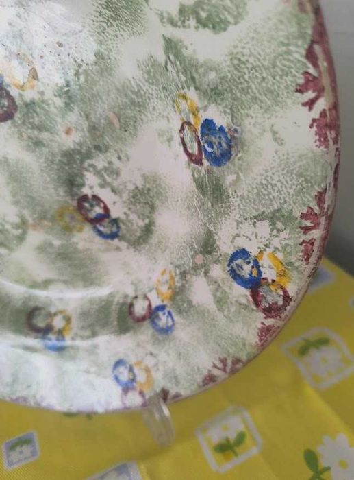 tigela cerâmica centenária pintada á mão ideal para colecionadores