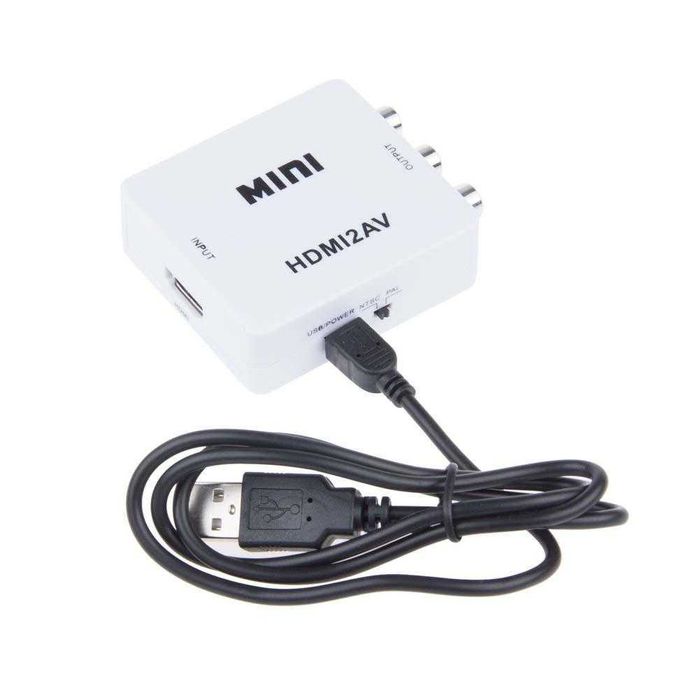 Conversor Adaptador HDMI para AV | Entrada HDMI-Saída AV/RCA (HDMI-AV)