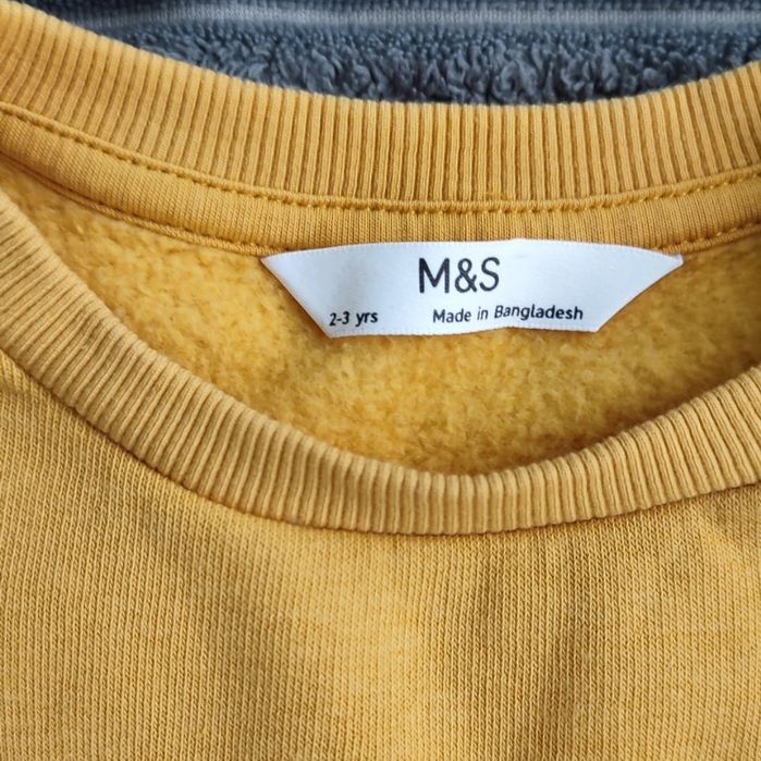 Дитячий світшот жовтий M&S розмір 98 на 2-3 роки