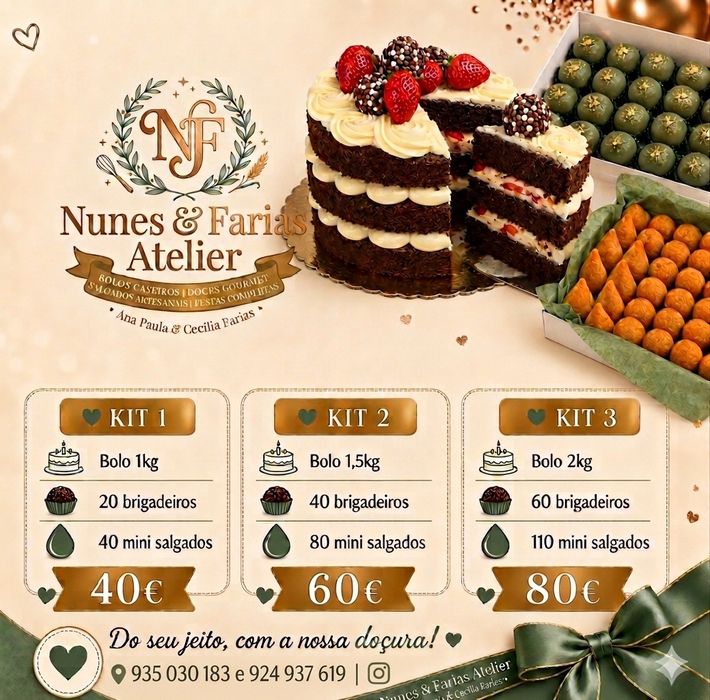 Kits festas , bolos Caseiros, salgados Artesanais
