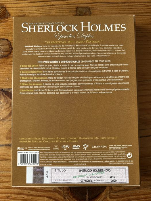 Pack Filmes DVDs sherlock Holmes