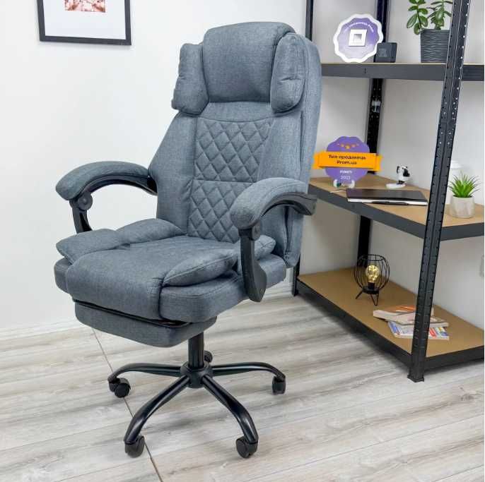 Крісло офісне ігрове DEXON тканина екошкіра підставка  геймерське