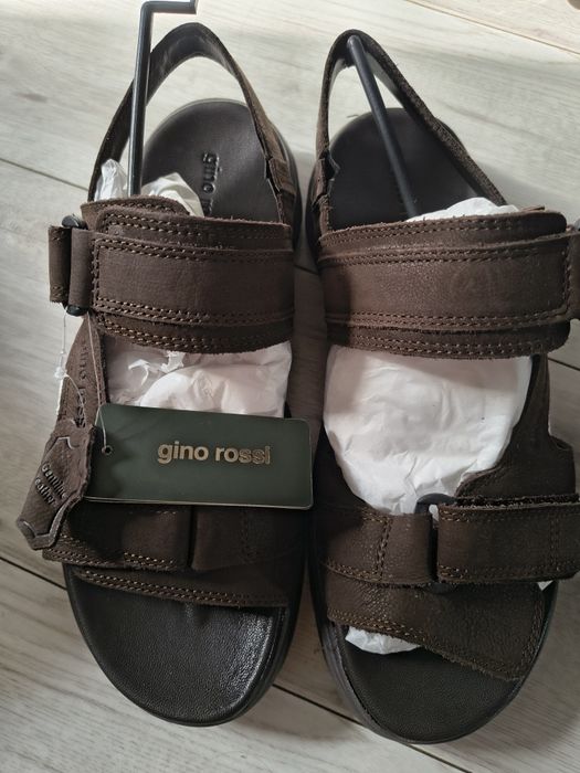 Sandały męskie skóra Gino Rossi 42