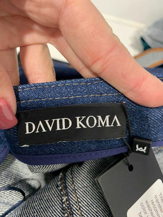 DAVID KOMA Corset Denim cotton mini dress UK6 XS міні сукня корсет