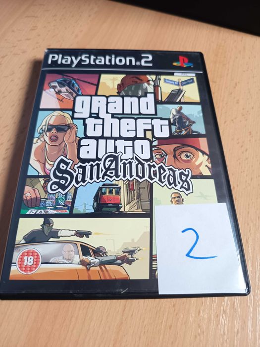Grand Theft Auto San Andreas PS2 angielska komplet z mapa (2)