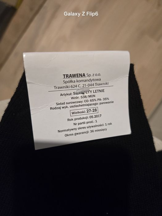 Skarpety wojskowe letnie