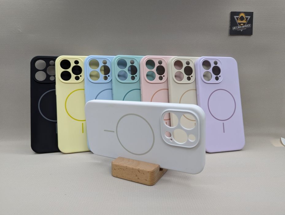 ТОП Iphone 15 Pro Max MagSafe Противоударный чехол Софт Тач микрофибра