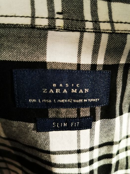 Camisa Comprida Slim Fit Zara Tamanho L