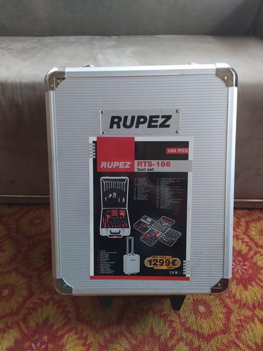 Набір інструментів Rupez RTS-186 од. Набір головок та ключів хром-вана