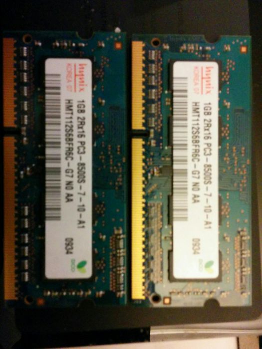 Vendo memória 2x1Gb PC3-8500S