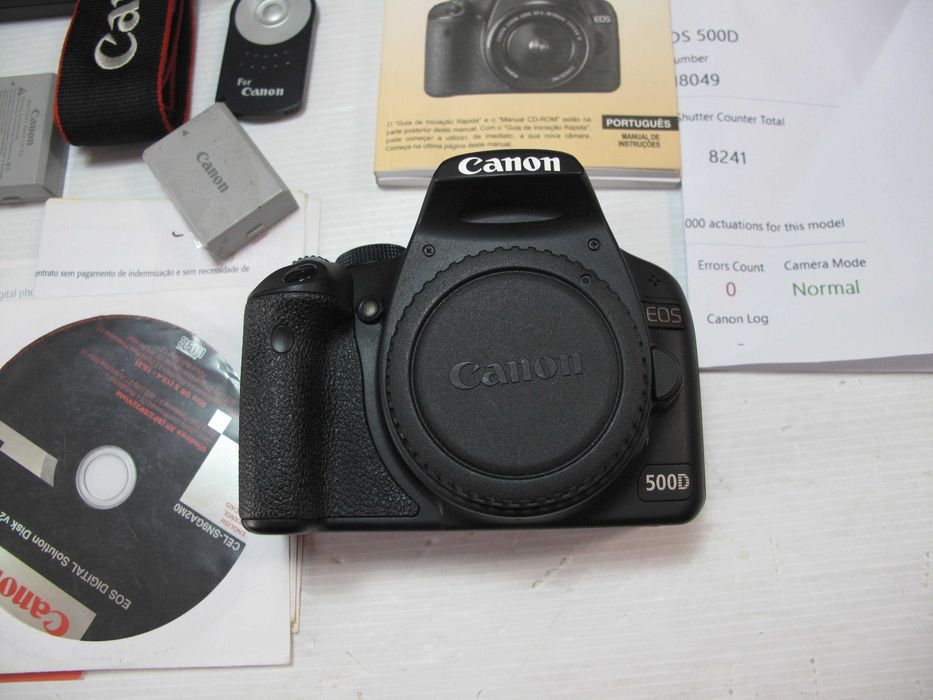 Canon 500D+lente canon 28-80 só 8 mil disparos, ver descrição