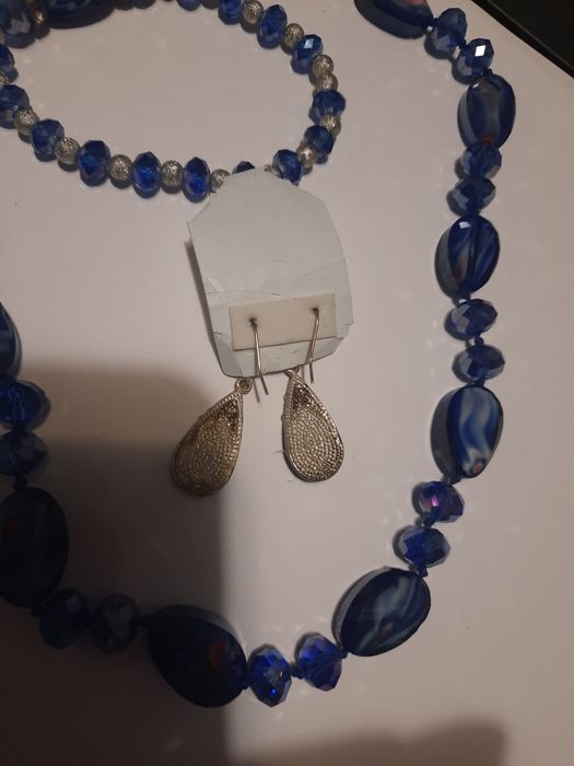 Nowe koraliki, kolczyki i bransoletka
