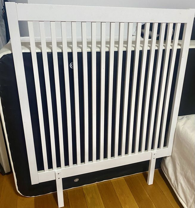 Cama solteiro 90x200 ikea + colchão + cabeceira oferta