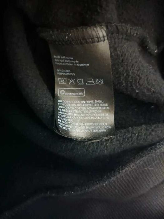 Czarna bluza z kapturem bawełniana damska H&M x LOL Rozmiar XS