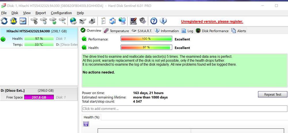 Disco Hitachi 320GB, 2,5" Sata