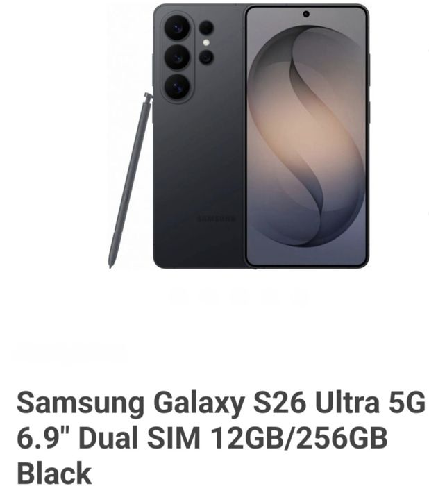 Samsung S26 Ultra 256/12 Black selado e com fatura deste mês