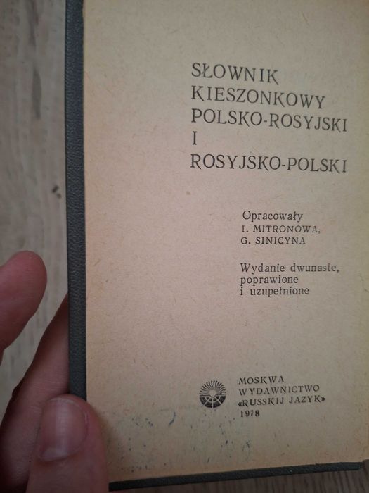 Słownik polsko-rosyjski rosyjsko-polski 1978 PRL