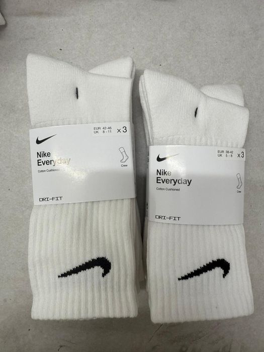 Оригінал Niki Everyday, шкарпетки найк білі високі, носки найк белые