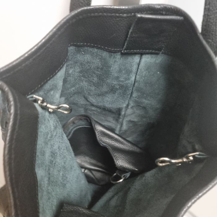 By o la la frędzle skórzana shopper