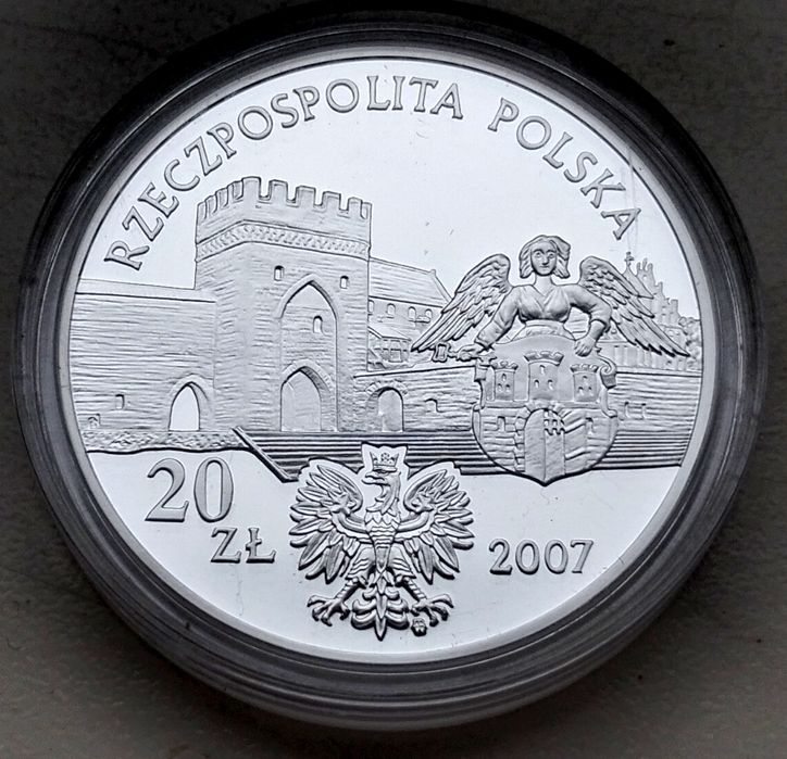 Moneta 20 złotych 2007 r Miasto Średniowieczne Toruń srebro