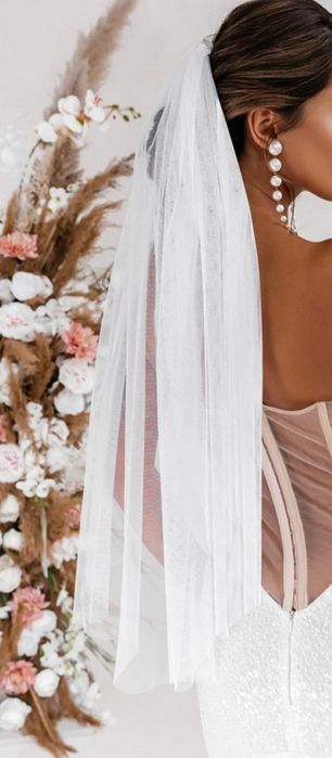 Krótki tiulowy welon